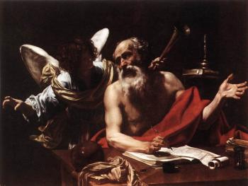 Simon Vouet : St Jerome and the Angel